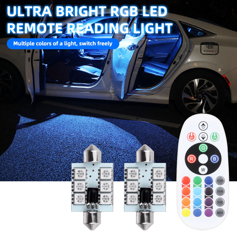Voice Control Light Bulb - 2 stuks LED C5W Festoon Daklamp