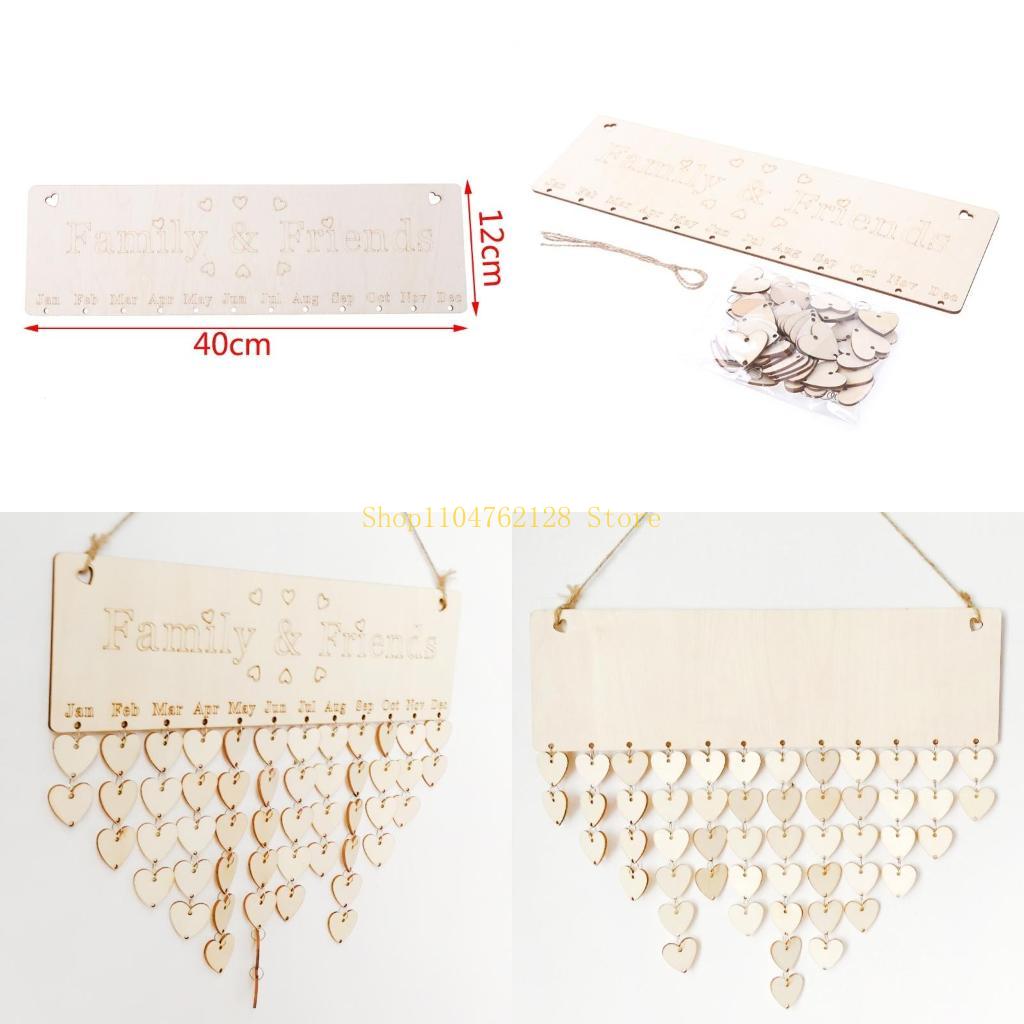 Smart Home Decor - Houten kalender verjaardag herinnering plaque bord