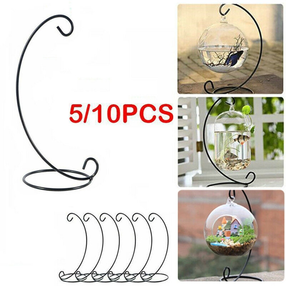 Smart Home Decor - 5/10 st ijzeren hangende standaard kerstbal