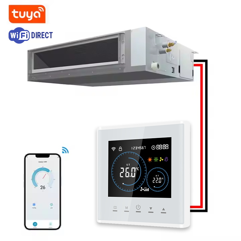Smart Home Full System - Slimme wifi-thermostaat voor energiebesparende airconditioning, HVAC-ventilator,