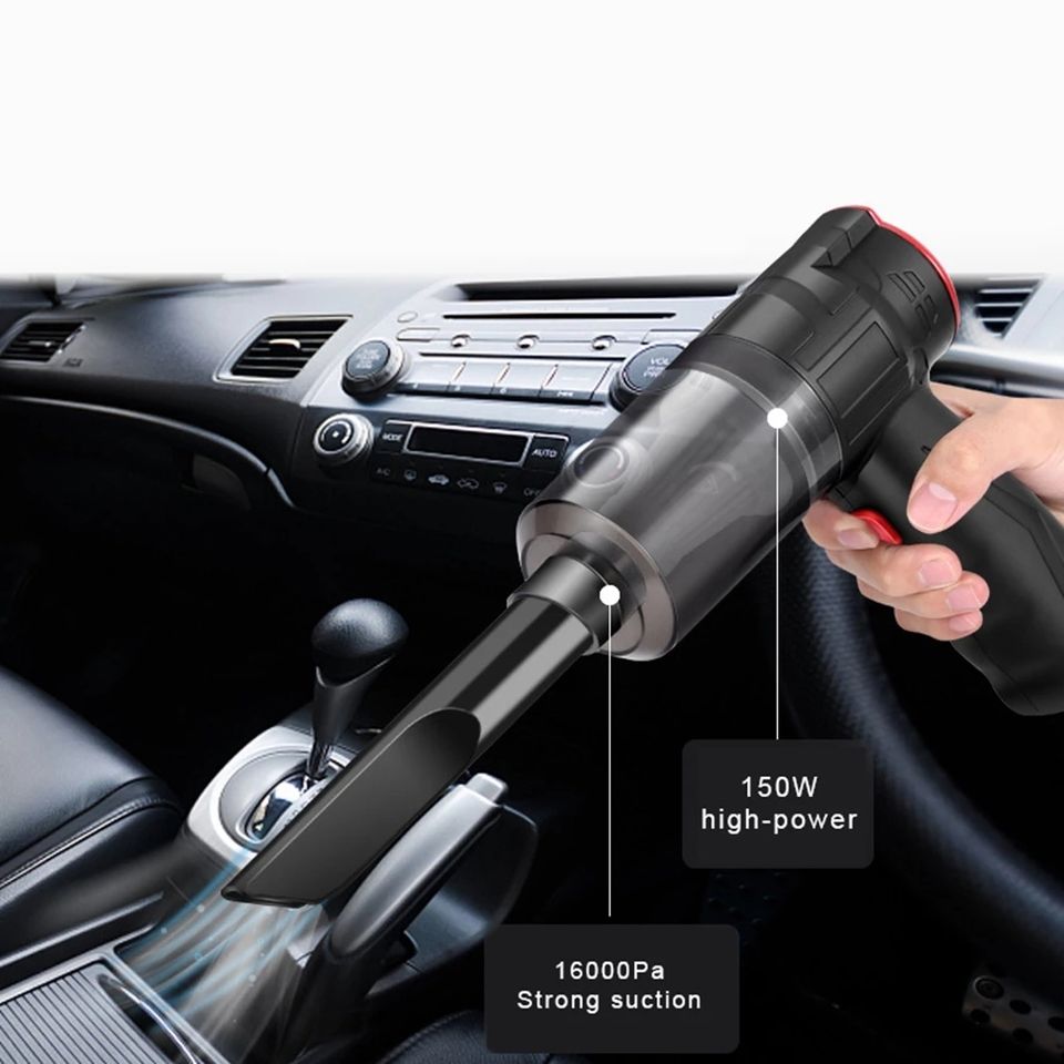 Smart Home Interior - 16000PA Krachtige zuigkracht Auto-handstofzuiger Nat en