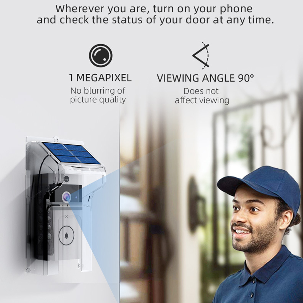 Smart Home Battery Camera - Wifivisual Deurbel Bell Camera Draadloos Opladen