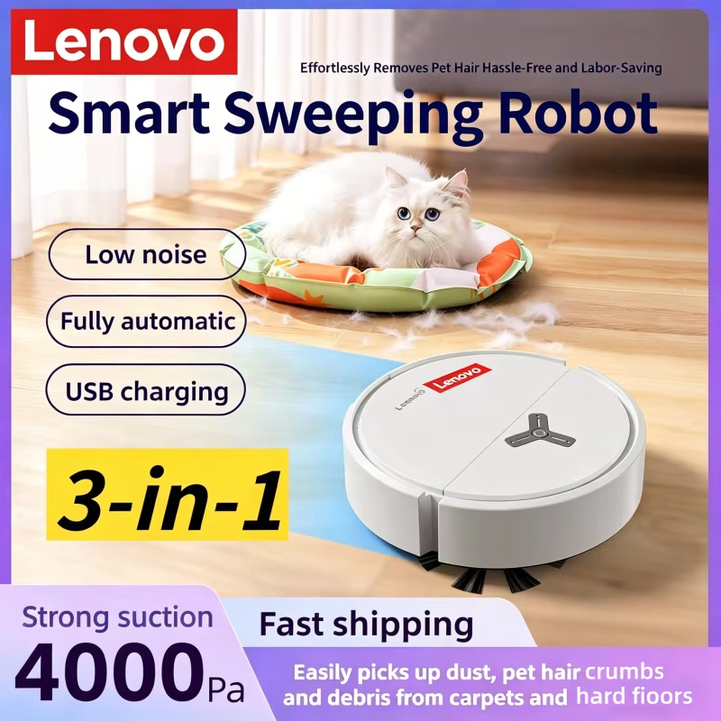 Smart Home Utilities - Lenovo 3-in-1 Slimme Veegrobot Aspirateur Staubsauger