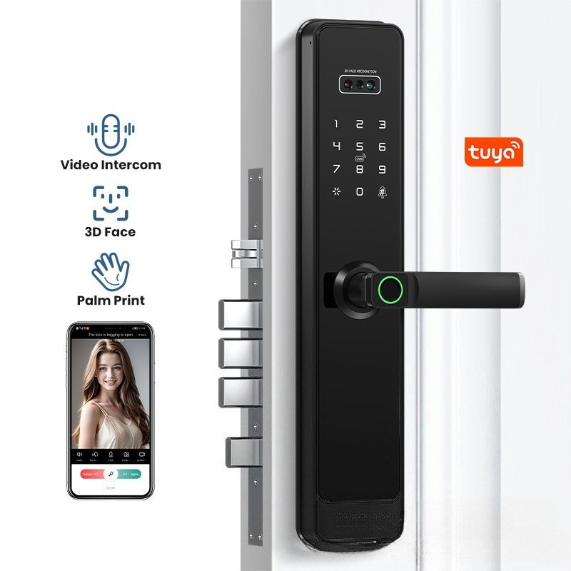Smart Home Battery Camera - EGFirtor Semi-automatisch Tuya-vingerafdrukwachtwoordslot Op afstand ontgrendelen