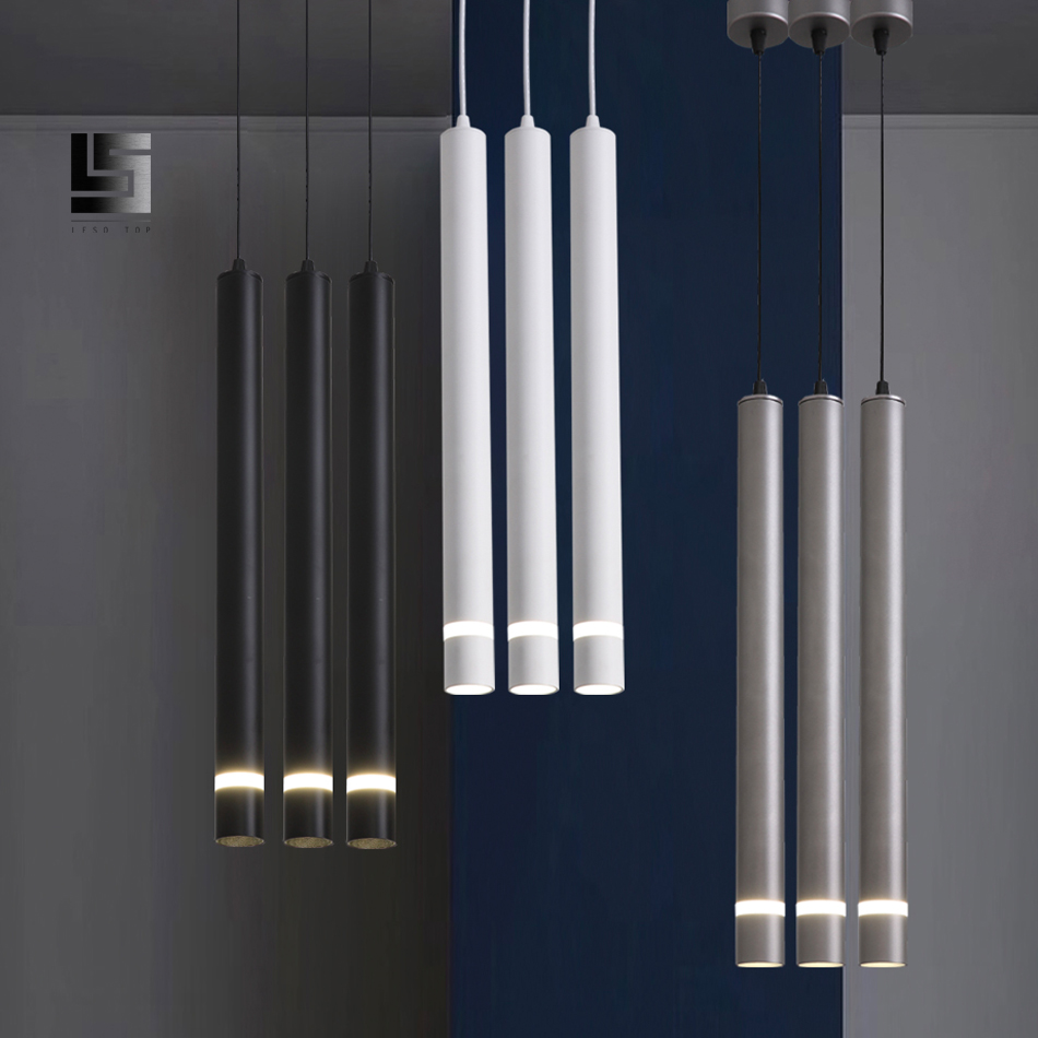 Voice Control Light Bulb - Moderne Led Hanglamp Lange Buis Licht