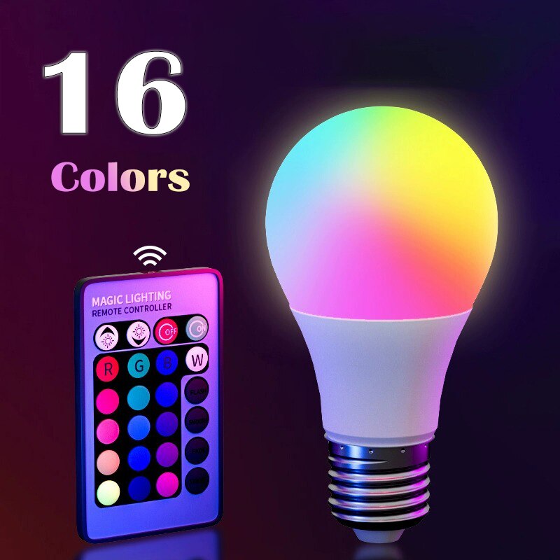Voice Control Light Bulb - 16 Kleuren RGB Lamp LED Meerkleurige