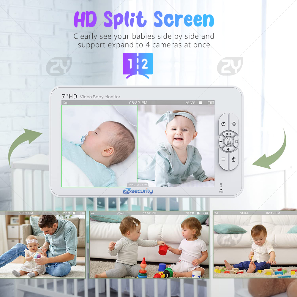 7,0 inch video-babyfoon HD ges - Smart Home Battery Camera recensie en prijs