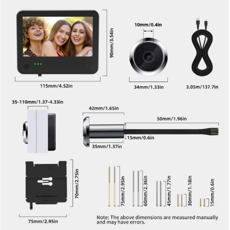 Danmini 4,3 inch 2K Smart Life - Smart Home Battery Camera recensie en prijs