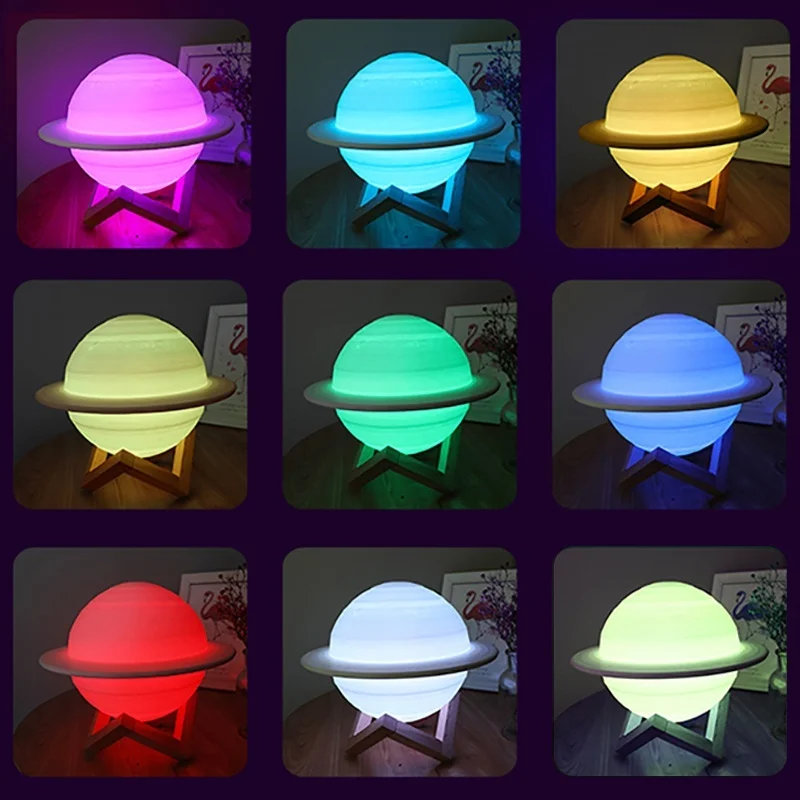 Led Nachtlampje 3D Print Satur - Voice Control Light Bulb recensie en prijs