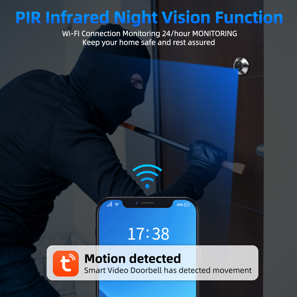 1080P WiFi Kijkgaatje Tuya Sma - Smart Home Cctv recensie en prijs